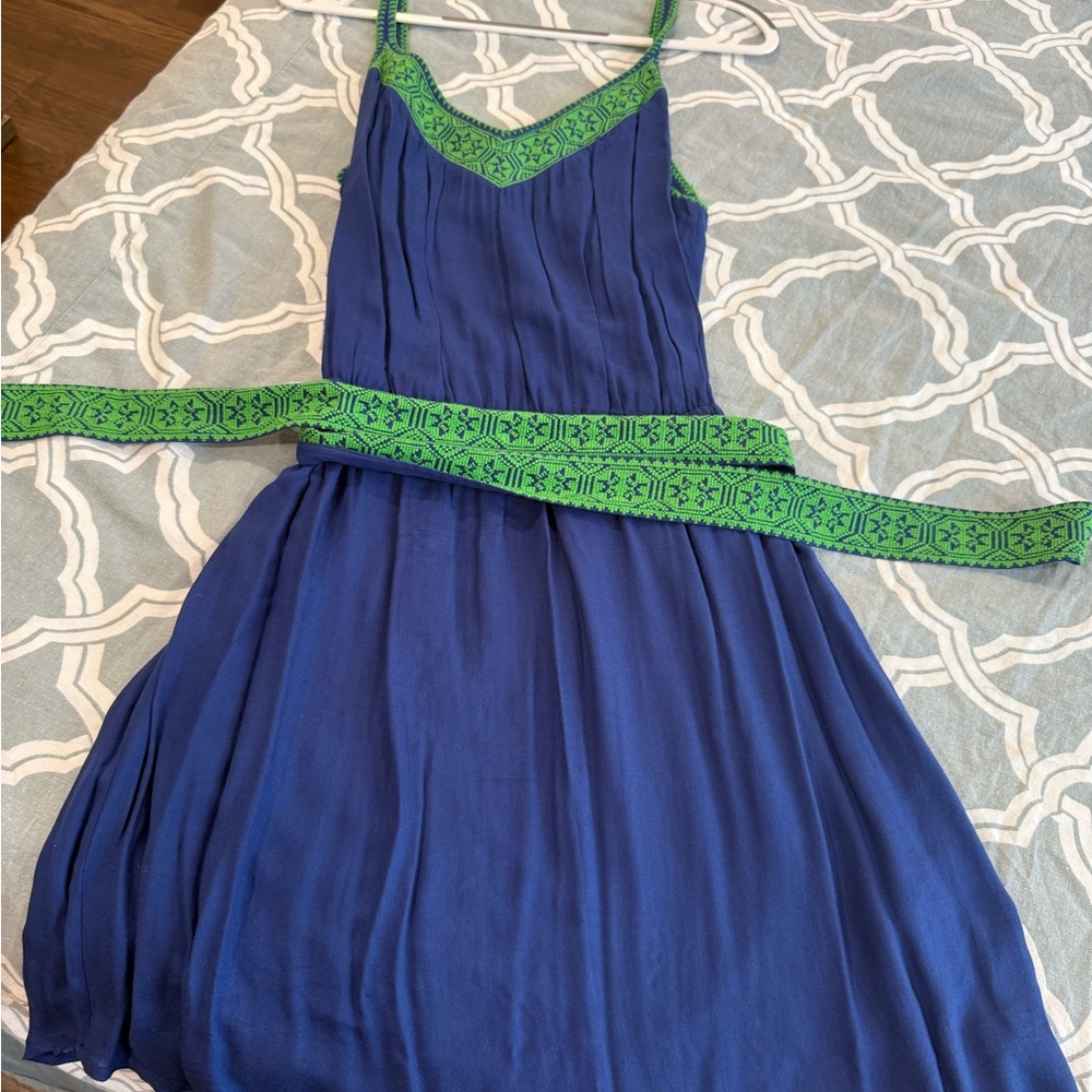 Ella Moss Navy and Green Dress